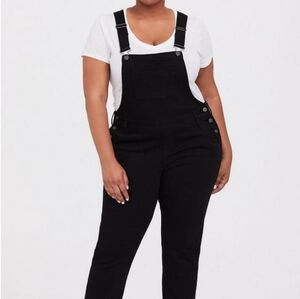 Torrid 16 Crop Overall Jean - Premium Stretch Black